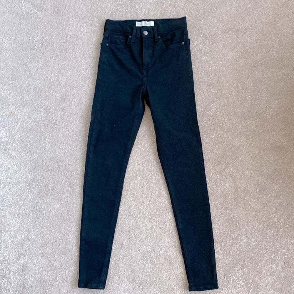 TopShop/Jamie high-waisted skinny black jeans        Size - W25 L32   NEVER WORN